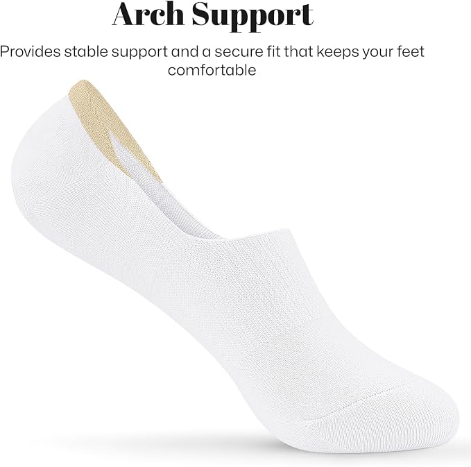 Wernies No Show Socks Women Low Cut Ankle Socks Non Slip 4/8 Pairs
