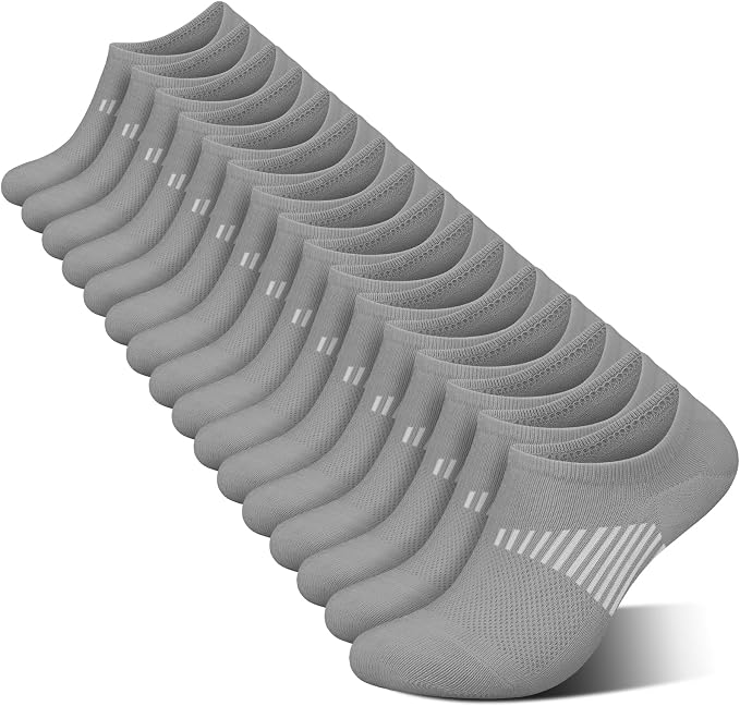 wernies No Show Socks Womens 8 Pairs, Ankle Non Slip Low Short Invisible Socks