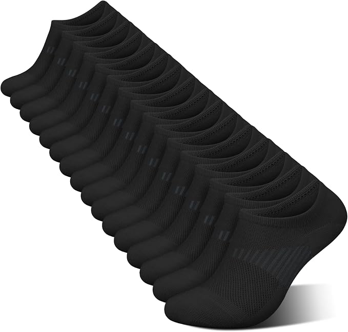 wernies No Show Socks Womens 8 Pairs, Ankle Non Slip Low Short Invisible Socks