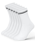 Wernies Crew Socks for Women 6 Pairs, Cute Ankle Soft Cotton Casual Calf Socks