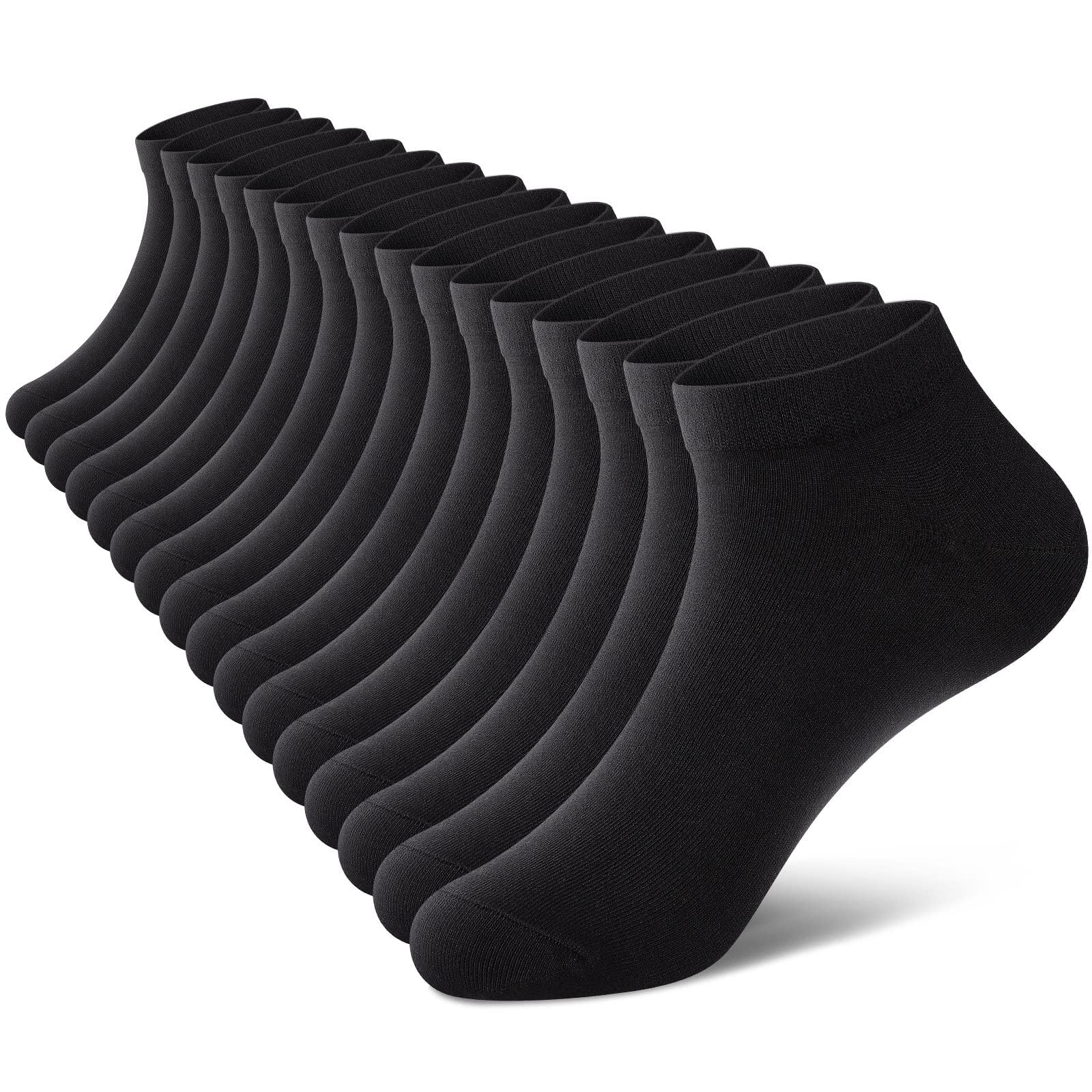 Wernies No Show Socks Men, Low Cut Ankle Short Casual Non Slip Socks 4-12Pairs