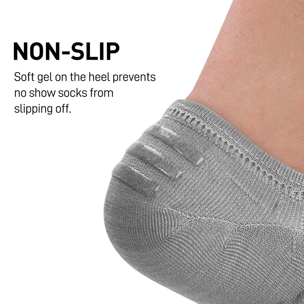 wernies 10 Pairs No Show Socks Men, Ankle Low Cut Short Socks with Non Slip Grips