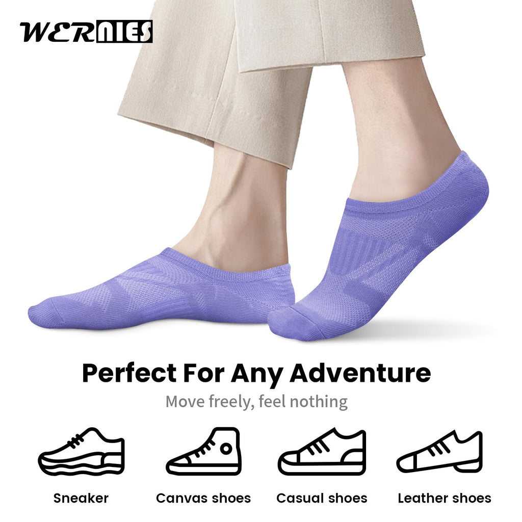 Wernies 8 Pairs No Show Socks Women Low Cut Ankle Socks for Women